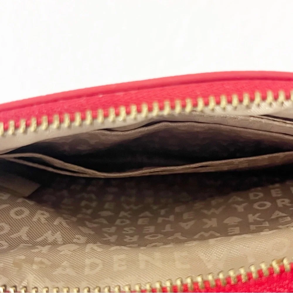 KATE SPADE South of the Border Lolly Red White Chevron Pattern Wristlet Boho